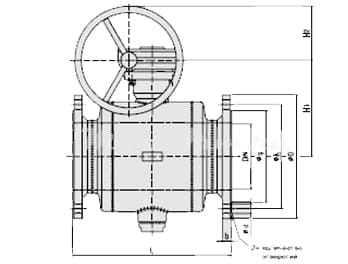 Шаровые краны с концами под приварку Полный проход BBF/FSK-V-HS DN 150-1000