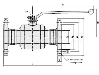 Шаровые краны с фланцевым соединением Полный проход BBF/FSL-V-HS для вентиляции и слива DN 10-100