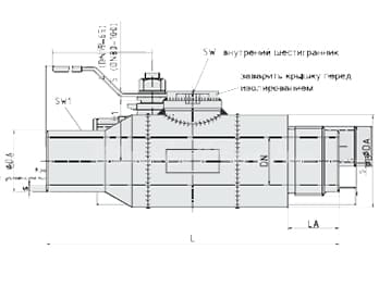 Шаровые краны для врезки под давлением Полный проход BBF/KSF-V-HE DN 20-100